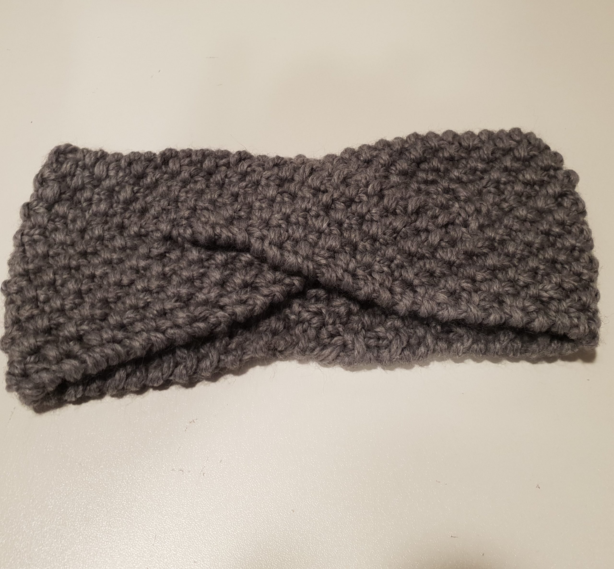 Stirnband Merino gestrickt gekereuzt
