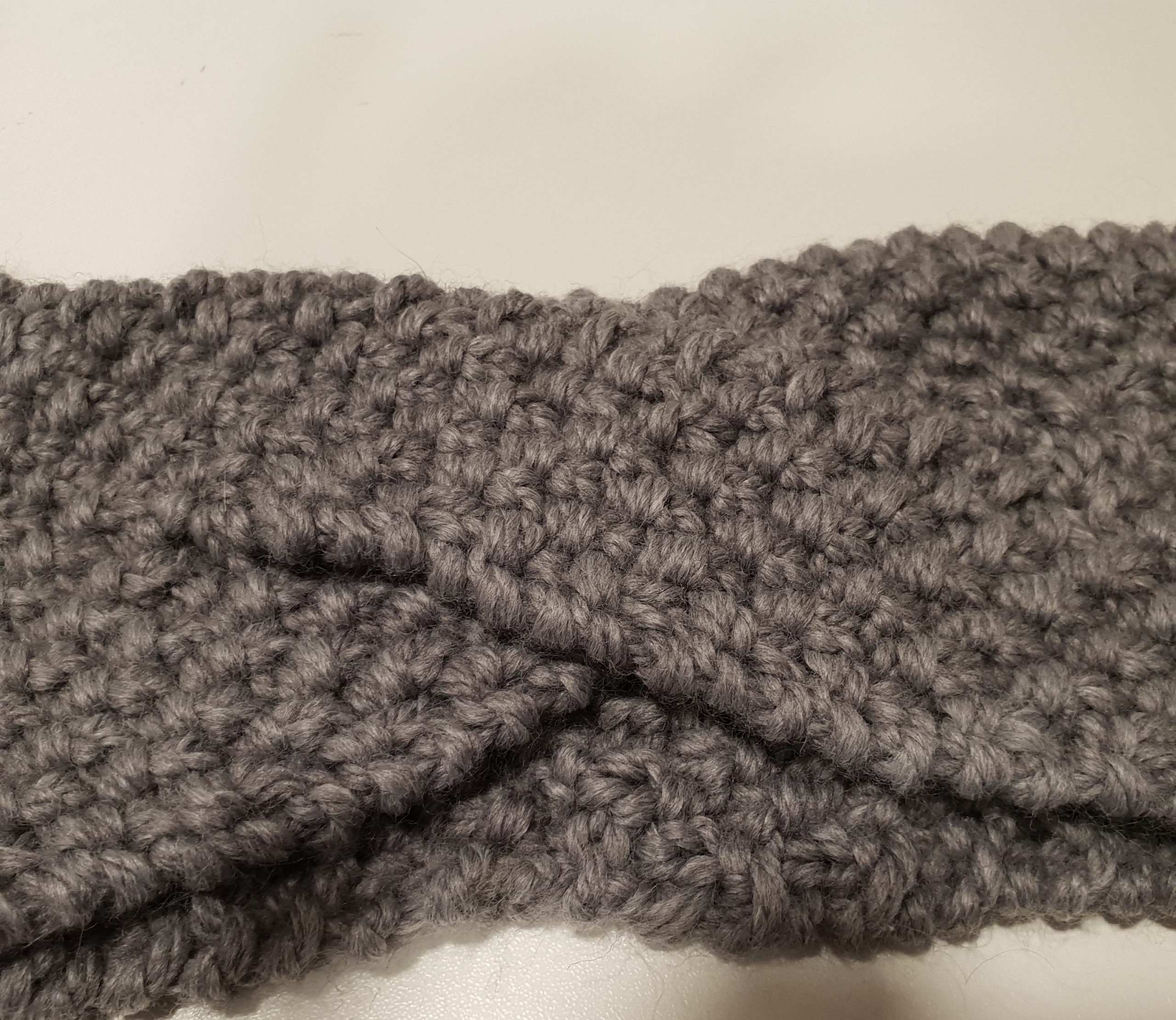Stirnband Merino gestrickt gekereuzt