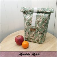 Lunchbag Apfelblüten grün