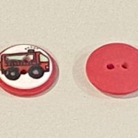 Knopf Kunststoffknopf Verschluss Feuerwehrauto