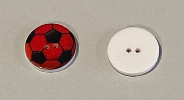 Knopf Kunststoffknopf Fussball Verschluss