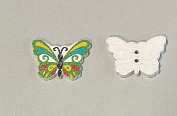 Knopf Kunststoffknopf Verschluss Schmetterling