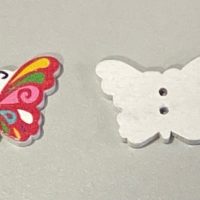 Knopf Kunststoffknopf Verschluss Schmetterling