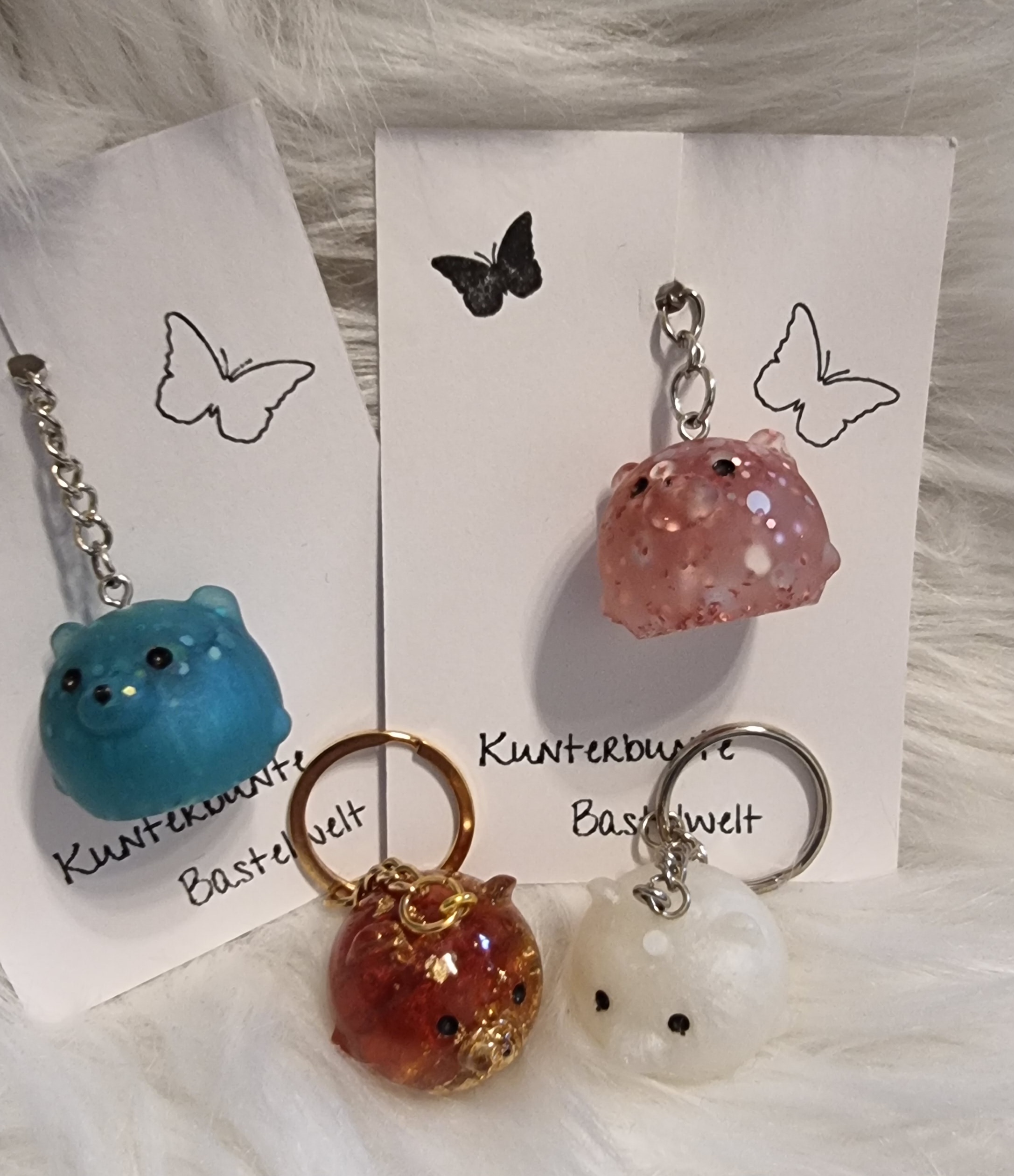 Schlüsselanhänger Tiere aus Giessharz – Bild 2