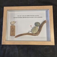 Steinbild Spruch Geschenk Handgemacht