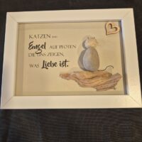 Steinbild Spruch Geschenk Handgemacht