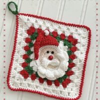 Topflappen Weihnachtsmann, gehäkelt