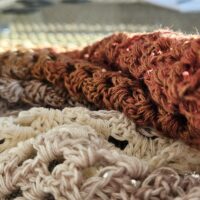 3-Eckschal "Caramel Melange"