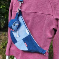 Upcycling Moon Bag / kleine Handtasche / Crossbag