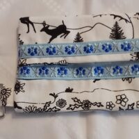 Taschentuchetui blau mit Karabiner