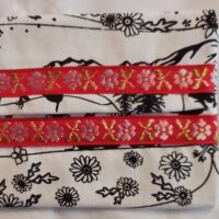 Taschentuchetui mit Karabiner Scherenschnitt rot