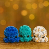 Amigurumi - Oktopuss - Braun/Grau/Weiss