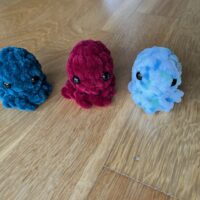 Amigurumi - Oktopuss - Blau/Grün/Weiss