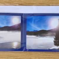 Grusskarte gefaltet Heidsee blau