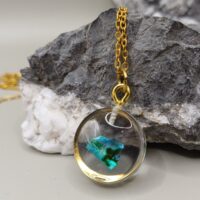 Anhänger Epoxy & Shell Türkies