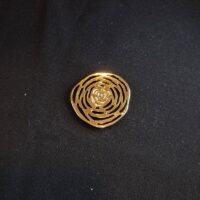 Magnetbrosche Kreis Gold