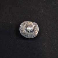Magnetbrosche Kreis mit Perle Silber