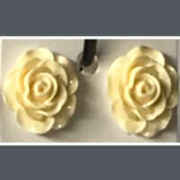 Ohrstecker Rosen gross hellgelb