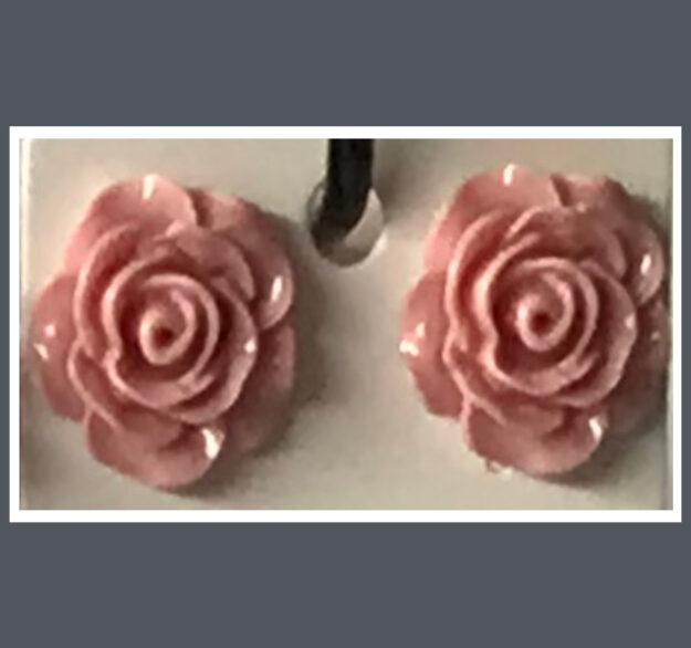 Ohrstecker Rosen gross altrosa