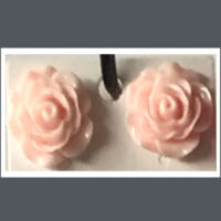 Ohrstecker Rosen gross hellrosa